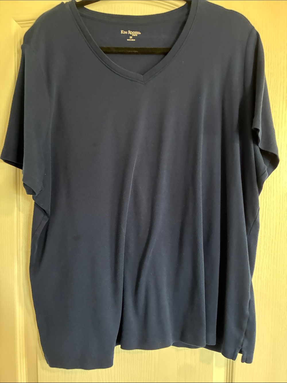 Kim Rogers Men's V-Neck T-Shirt in Navy